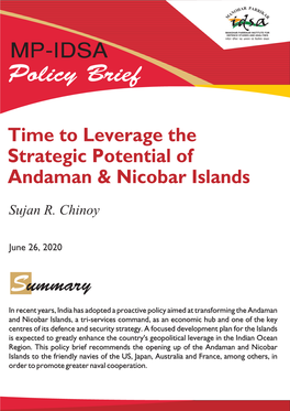 Time to Levarage the Strategic Potential of Andaman & Nicobar