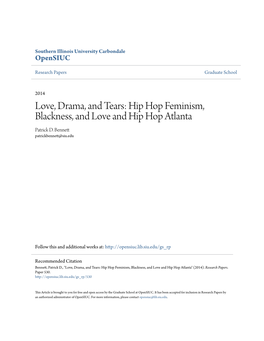 Hip Hop Feminism, Blackness, and Love and Hip Hop Atlanta Patrick D