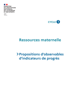 Ressources Maternelle