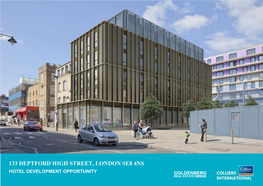 133 Deptford High Street, London Se8 4Ns Hotel Development Opportunity Executive Summary