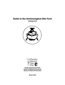 Guide to the Archaeological Site Form V5.0 (Pdf)