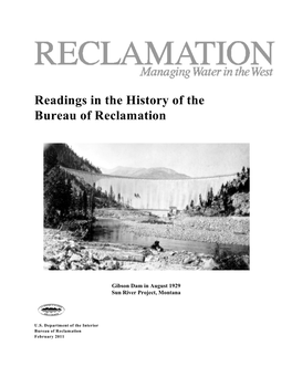 Readings in the History of the Bureau of Reclamation