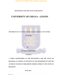 University of Ghana—Legon