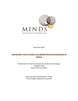 Enhancing Youth-Elder Collaboration in Governance in Africa