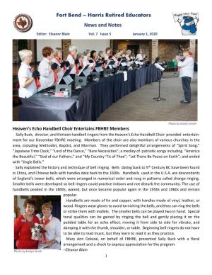 Fort Bend Harris Retired Educators News and Notes