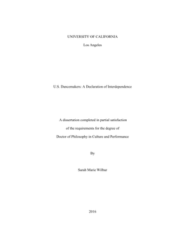A Declaration of Interdependence a Dissertation