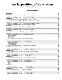 An Exposition of Revelation by Harold Camping