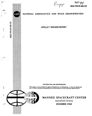 Apollo 7 Mission Report December 1968