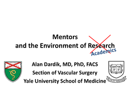 Mentors and the Environment of Research