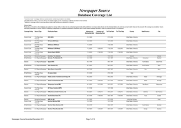 Newspaper Source Database Coverage List