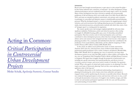 Acting in Common: Critical Participation in Controversial Urban Development Projects