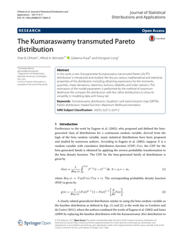 The Kumaraswamy Transmuted Pareto Distribution Sher B