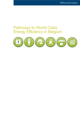 Pathways to World-Class Energy Efficiency in Belgium Mckinsey & Company Takes Sole Responsibility for the Final Content of This Report, Unless Otherwise Cited