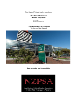 New Zealand Political Studies Association 2018 Annual