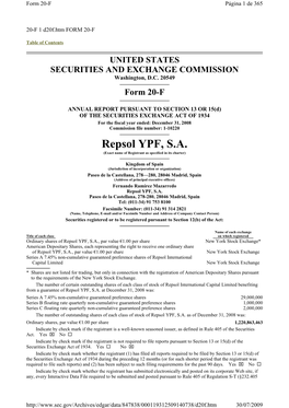 Repsol YPF, S.A. (Exact Name of Registrant As Specified in Its Charter)