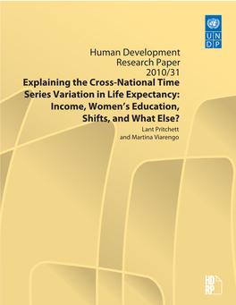 Human Development Research Paper 2010/31 Explaining the Cross