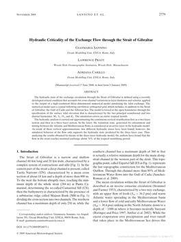 Hydraulic Criticality of the Exchange Flow Through the Strait of Gibraltar