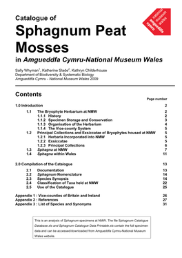 Sphagnum Peat Mosses in Amgueddfa Cymru-National Museum Wales