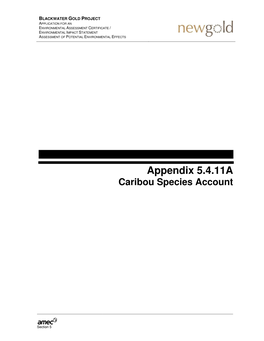 Appendix 5.4.11A Caribou Species Account