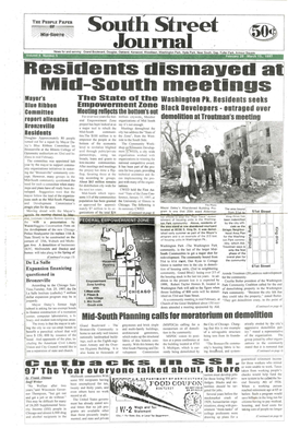 South Street Journal News for and Serving: Grand Boulevard, Douglas, Oakland, Kenwood, Woodlawn, Washington Park, Hyde Park, Near South