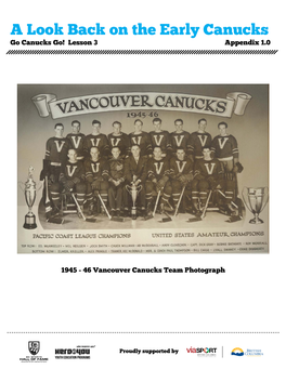 Vancouver Canucks Team Photograph