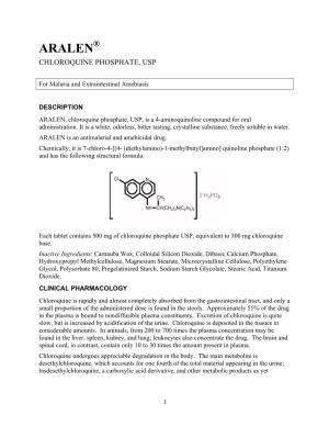 Aralen® Chloroquine Phosphate, Usp