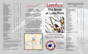 The Birds of Lake Park Brochure