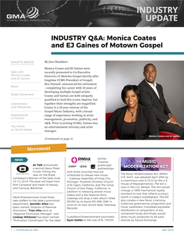 Monica Coates and EJ Gaines of Motown Gospel