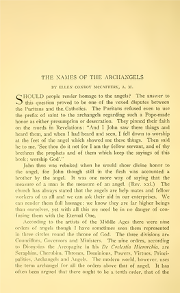 The Names of the Archangels