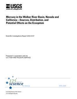 Mercury in the Walker River Basin, Nevada and California—Sources, Distribution, and Potential Effects on the Ecosystem