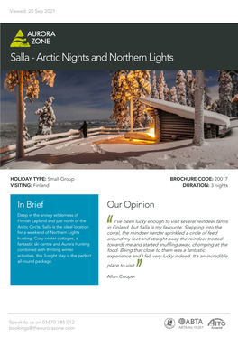 Salla - Arctic Nights and Northern Lights
