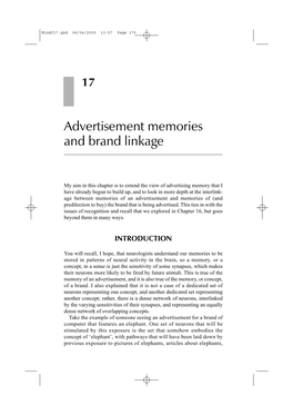 Advertisement Memories and Brand Linkage