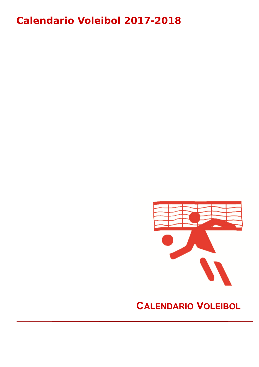 Calendario Voleibol 2017-2018