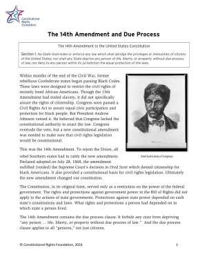 The 14Th Amendment and Due Process