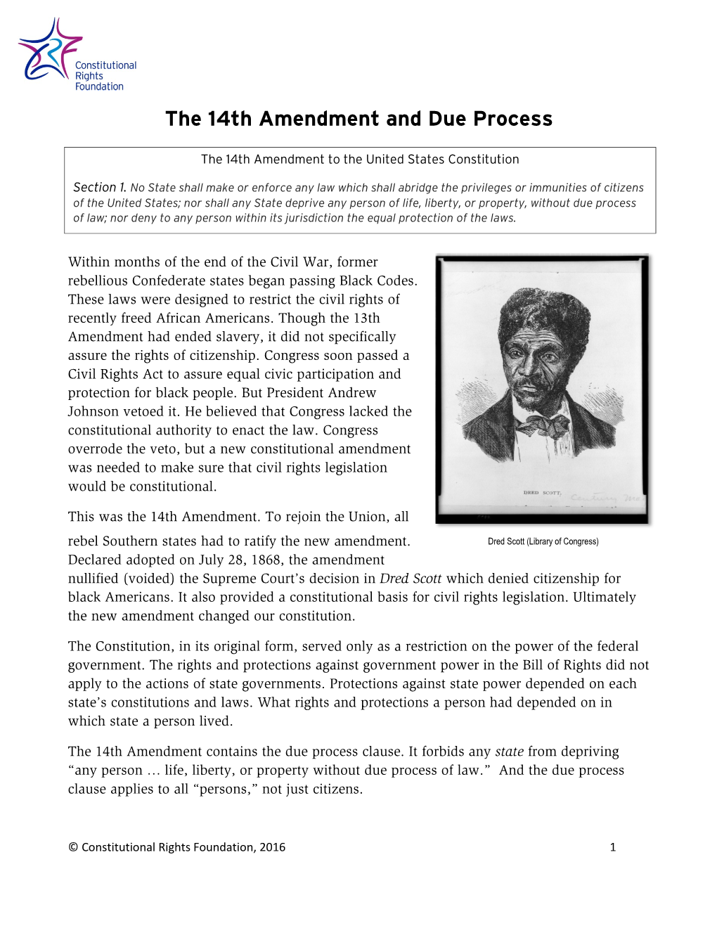 The 14Th Amendment and Due Process