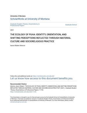 The Ecology of Puha: Identity, Orientation, and Shifting Perceptions Reflected Through Material Culture and Socioreligious Practice