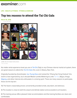 Top Ten Reasons to Attend the Tai Chi Gala