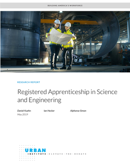 Registered Apprenticeship in Science and Engineering