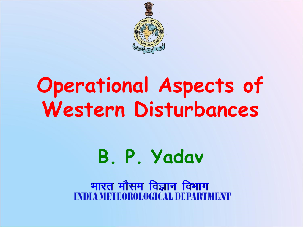 Western Disturbances