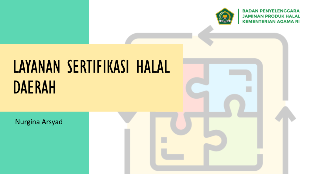 Layanan Sertifikasi Halal Daerah