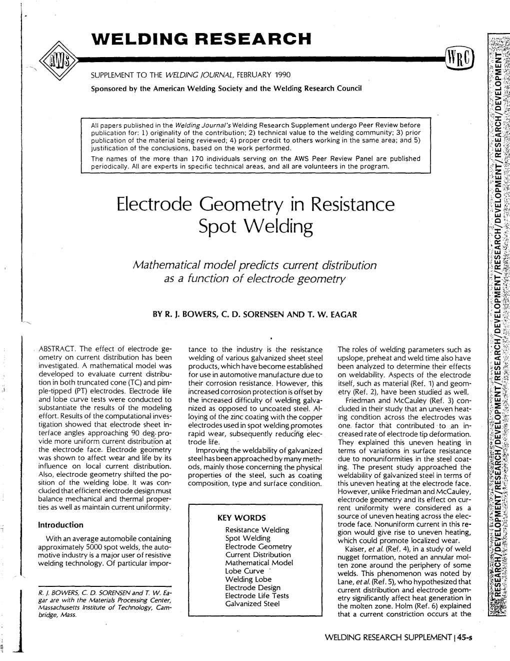 Electrode Geometry Resistance Spot Welding