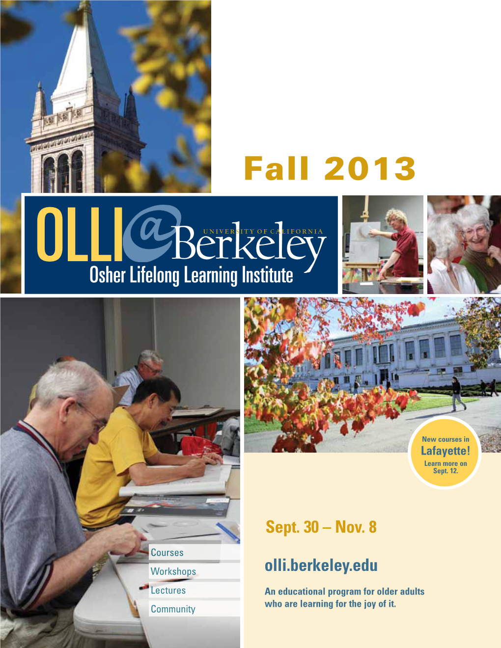 Fall 2013 OLLI Berkeleyuniversity of California Osher Lifelong Learning Institute