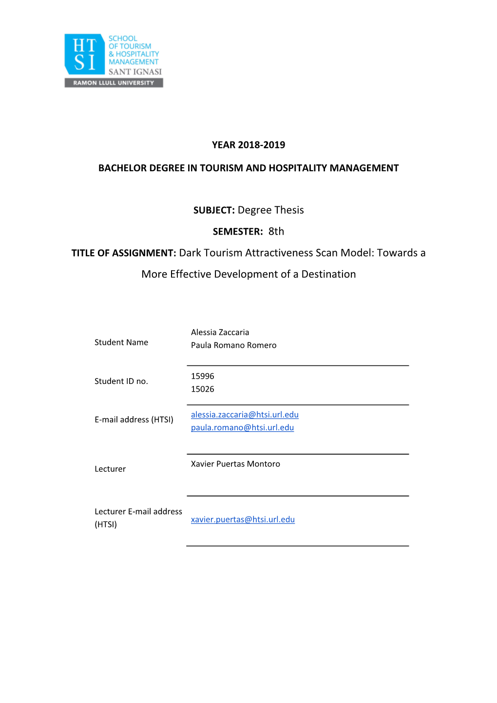 Dark Tourism Attractiveness Scan Model: Towards a More Effective Development of a Destination