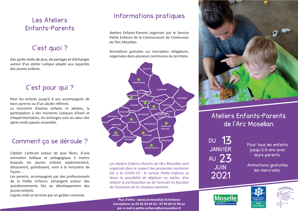 Ateliers Enfants-Parents De L'arc Mosellan Informations