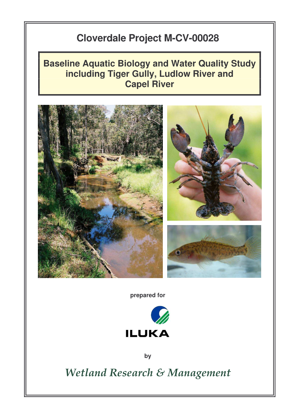 Appendix 5 Baseline Aquatic Biology and Water Quality Study