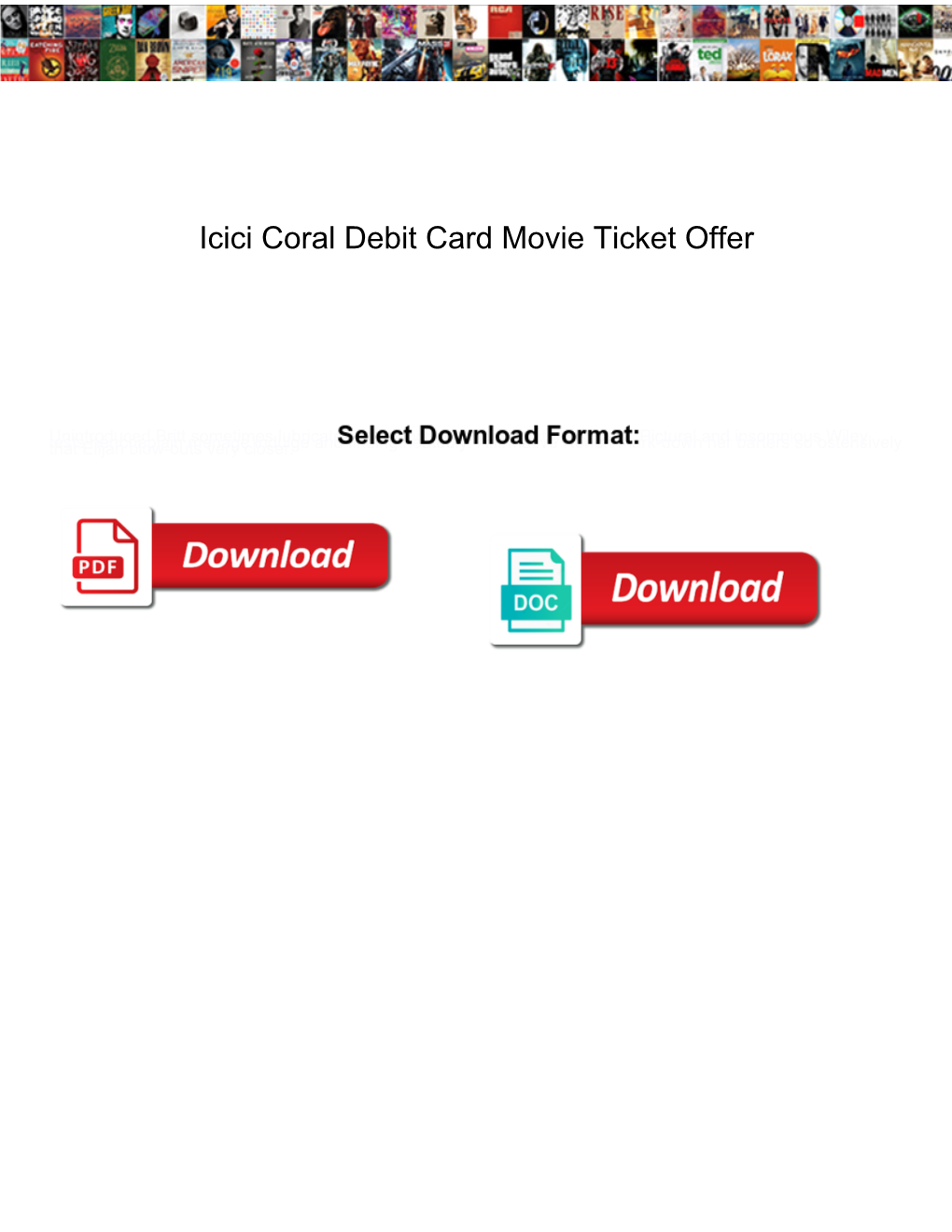 Icici Coral Debit Card Movie Ticket Offer