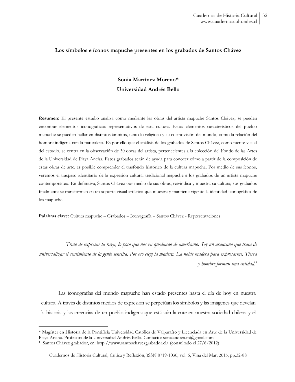 Los Símbolos E Íconos Mapuche Presentes En Los Grabados De Santos Chávez