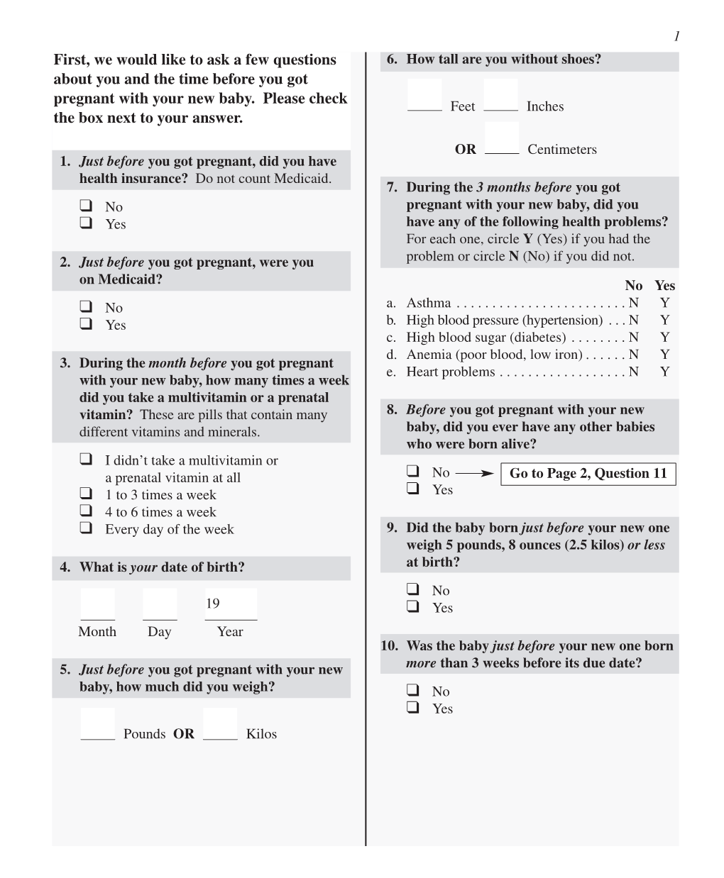 2004-2008 Questionnaire