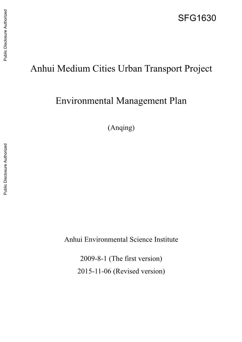 1.4 Environmental Protection Target