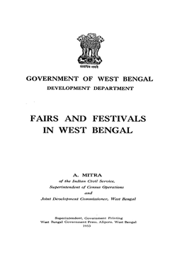 F Airs and Festivals in West Bengal